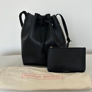 Mansur Gavriel Large Black Bucket Bag
